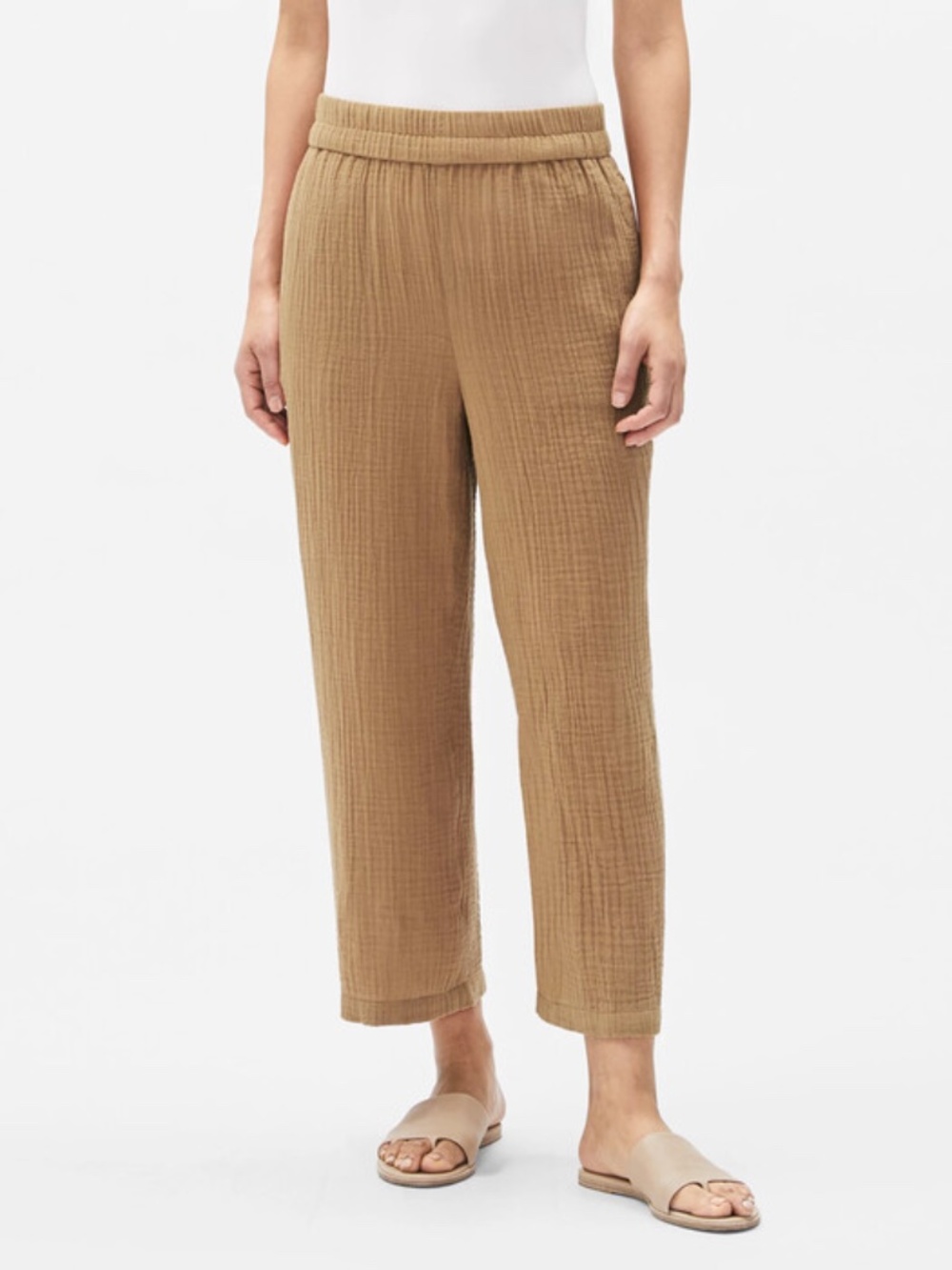 Organic Cotton Gauze Straight Pant